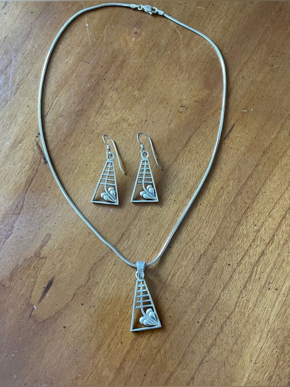 Art Nouveau/Prairie/Glasgow/Macintosh Sterling Necklace and Earrings Set NWOT - Picture 6 of 8